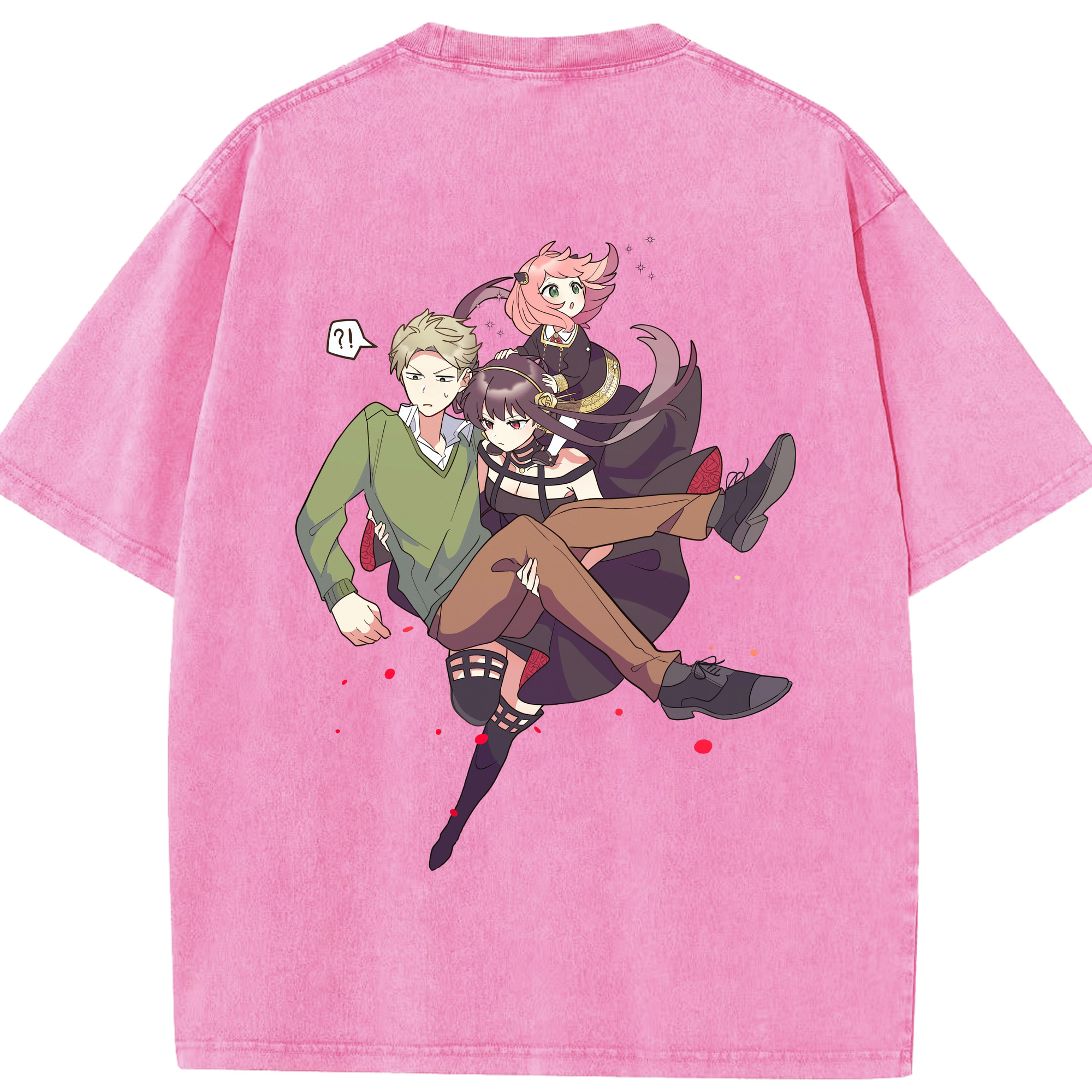 （画像用） SPY×FAMILY间谍家家酒 綿100% ヴィンテージ風 半袖Tシャツ（背面プリント）